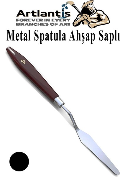 Metal Spatula 1 Adet Boyama Bıçağı Spatülü Palet Bıçağı Paslanmaz Çelik Boya Karıştırma Kazıyıcı Ahşap Saplı 1 Adet
