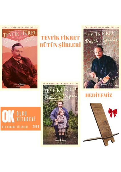 Tevfik Fikret Bütün Şiirleri 3 Kitap Set / Geçmişten Gelen - Rübâb-I Şikeste - Halûk’un Defteri