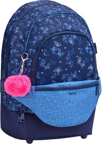 Flower Jeans Chic 2 in 1 Ergonomik Okul Çantası 338-84/P/7