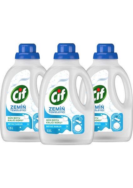 Zemin Temizleyici Beyaz Sabun 1500 ml X3