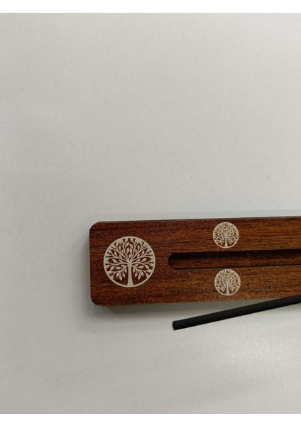 3 Adet Yaşam Ağacı Motifli Ahşap Mdf Tütsülük – 24 cm | Dekoratif ve Spiritüel Tasarım
