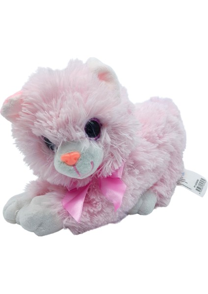 Iri Gözlü Ses Çıkaran Peluş Kedi PL626962