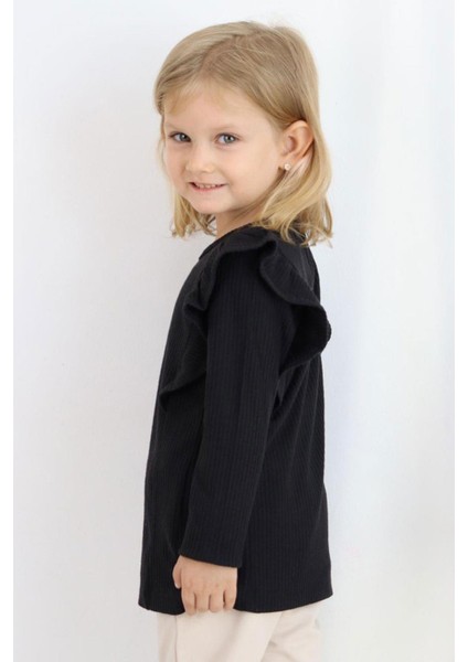 Kız Çocuk Bluz Fırfırlı 1.5-5 Yaş, Siyah modelleri