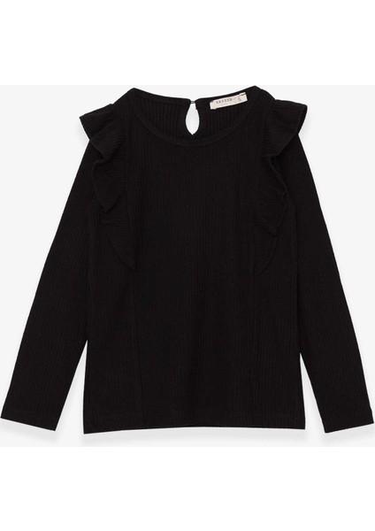 Kız Çocuk Bluz Fırfırlı 1.5-5 Yaş, Siyah indirimleri