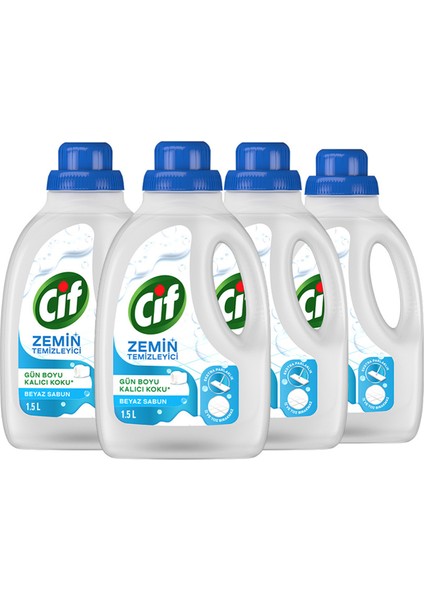Zemin Temizleyici Beyaz Sabun 1500 ml X4 fiyatları
