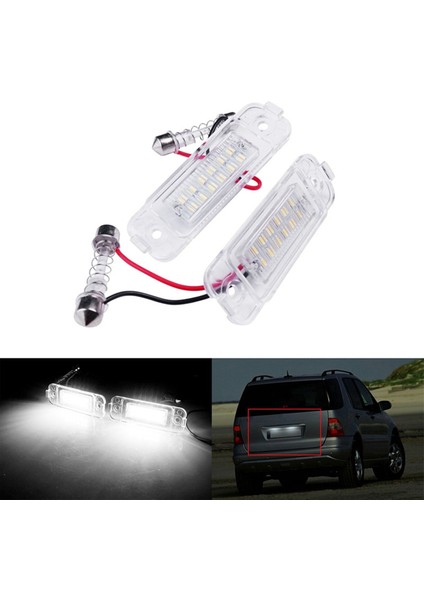 Mercedes-Benz M-Class ml X164 W164 W163 W251 Için Canbus Hatasız LED Plaka Lambası (Yurt Dışından)