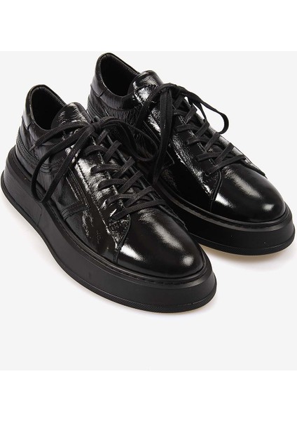 Erkek Siyah Rugan Spor & Sneaker Ayakkabı 22368 modelleri