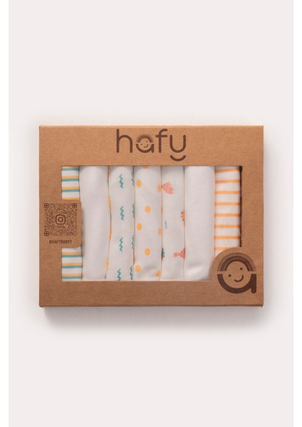 Hafy 7'li Bebek Mendili – Gün Işığı Çizgiler