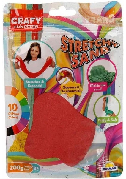 3604 Crafy Streç Oyun Kumu Kırmızı 200 G -Sunman