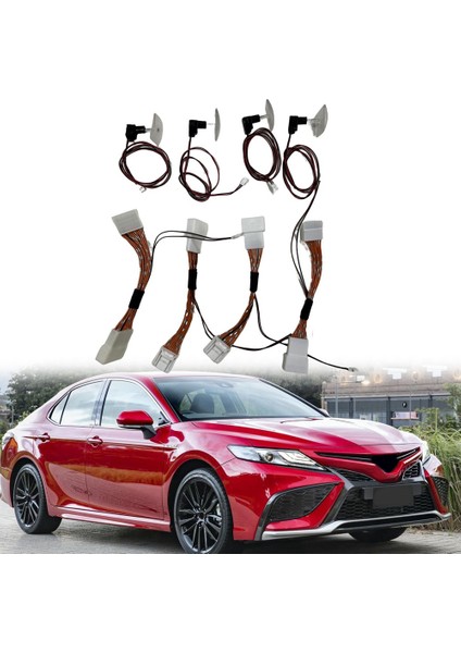 4 Adet Atmosfer Lambası Araba Iç 4 Kapı Saklama Kutusu LED Ortam Işığı Buz Mavisi Toyota Camry 2018-2022 Için (Yurt Dışından)