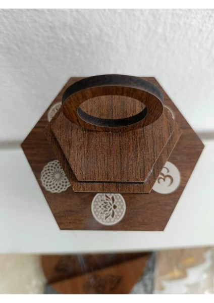 Ahşap Mdf Kapılı Tütsülük | Krem & Ceviz Renk | 10X35 cm | Yedek Tütsü Saklama Alanlı indirimleri