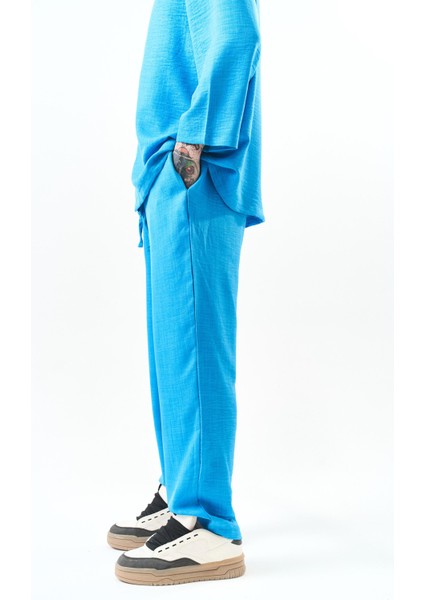 Erkek Sofia Baggy Pantolon Mavi