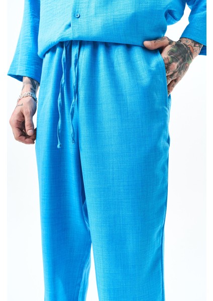 Erkek Sofia Baggy Pantolon Mavi
