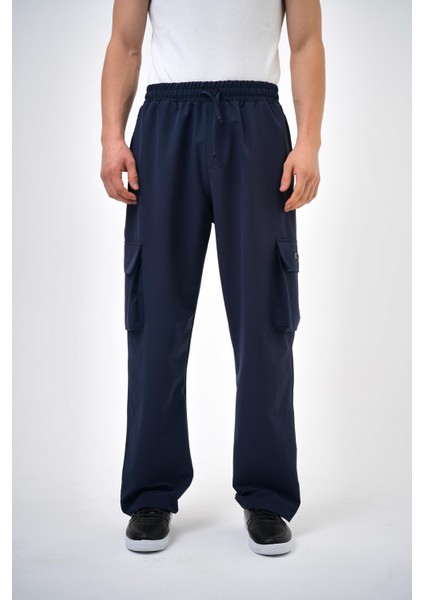 Erkek Kargo Cepli Baggy Pantolon Lacivert