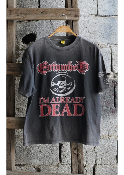 Entombed Already Dead Taş Yıkamalı Oversize Unisex Tshirt fiyatları