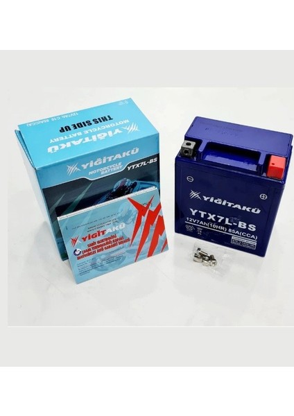 12V 7A YTX7L 7 Yüksek Motosiklet Aküsü Ebatlar: 113 x 70 x 132MM