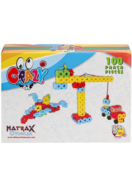1713 Crazy 100 Parça Blok Seti -Akçiçek Oyuncak