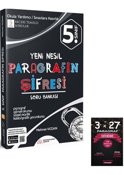Paragrafın Şifresi Yayınları 5. Sınıf Yeni Nesil Paragrafın Şifresi Soru Bankası+Anlakazan Paragraf