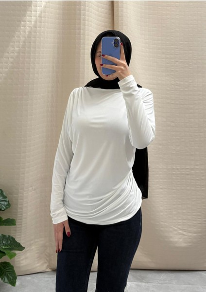 Omuz ve Bel Büzgü Detaylı Sandy Bluz fiyatları