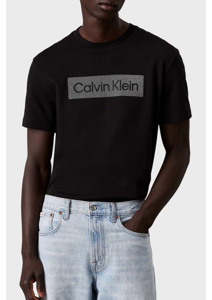 Logo Işlemeli Pamuklu Regular Fit Bisiklet Yaka T Shirt K10K112491BEH Erkek T Shirt K10K112491 Beh