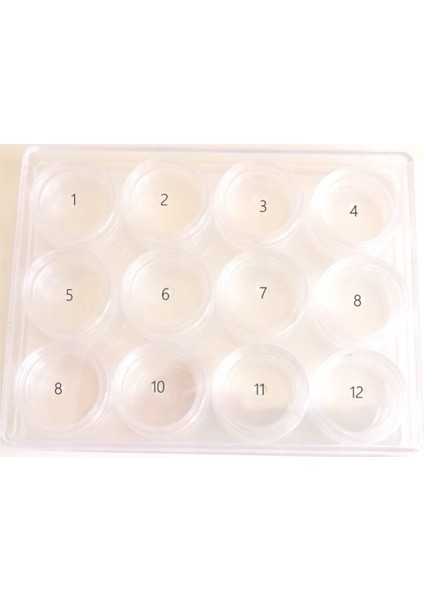 Kapaklı Şeffaf Plastik Hokka Büyük (12 Adet)