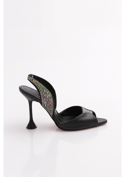 02-23Y Kadin Silver Taşli Kadeh Topuklu Ayakkabi