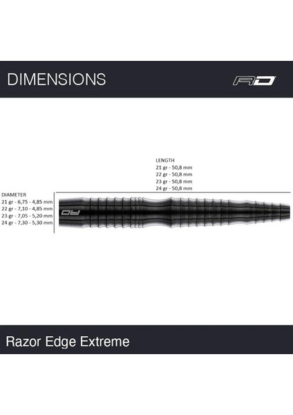 Razor Edge Extreme % 90 Tungsten Çelik Uçlu Dart Oku modelleri
