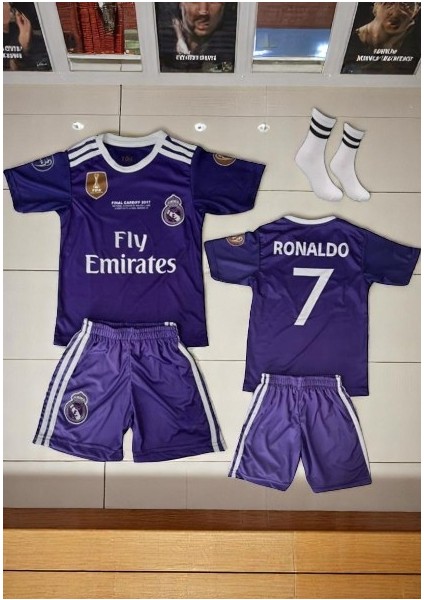 Real Madrıd C.ronaldo Çocuk Forması Çorap+Şort