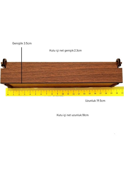 Mdf Ahşap Kutu Dikdörtgen 3.5CMX19.5CM