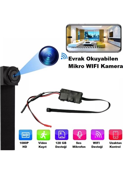 Evrak Okuyabilen Mikro Wifi Kamera