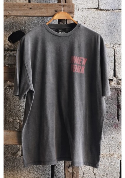 New York 1982 Oversize Soluk Siyah Vintage Tişört modelleri