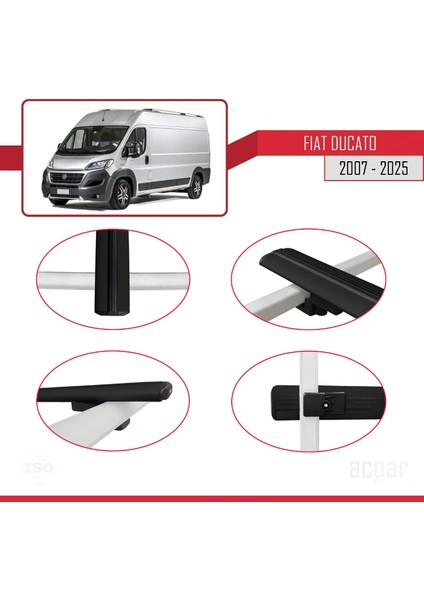 Fiat Ducato 3 2007 ve Sonrası ile Uyumlu Basıc Model Ara Atkı Tavan Barı Siyah 2 Adet fırsatları