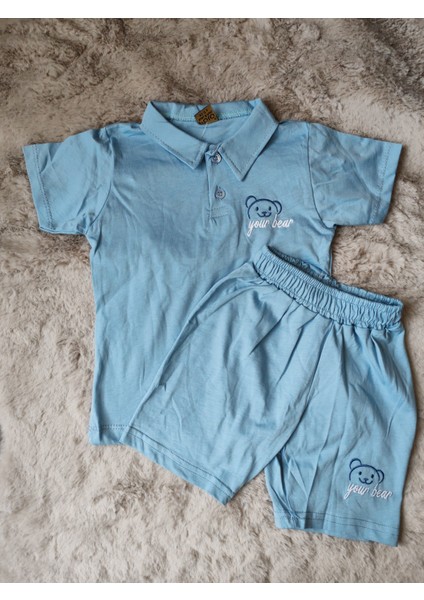 Ayıcıklı Your Bear Erkek Polo Yaka Tişört-Şort Alt Üst Erkek Bebek/çocuk 9-24 Ay Takım