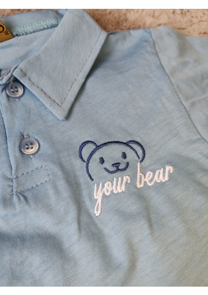 Ayıcıklı Your Bear Erkek Polo Yaka Tişört-Şort Alt Üst Erkek Bebek/çocuk 9-24 Ay Takım