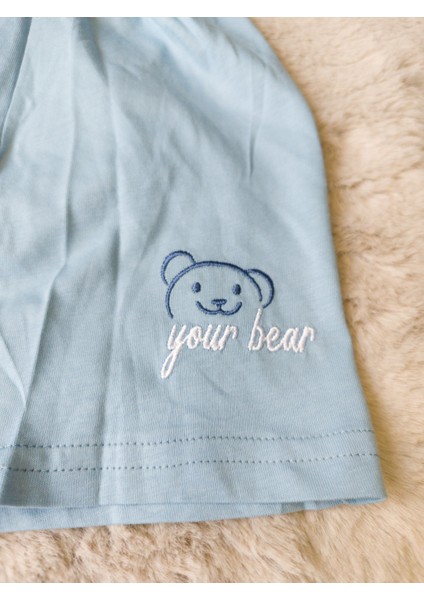 Ayıcıklı Your Bear Erkek Polo Yaka Tişört-Şort Alt Üst Erkek Bebek/çocuk 9-24 Ay Takım
