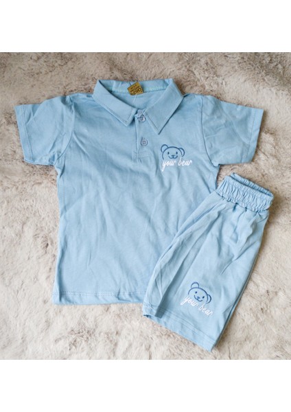 Ayıcıklı Your Bear Erkek Polo Yaka Tişört-Şort Alt Üst Erkek Bebek/çocuk 9-24 Ay Takım