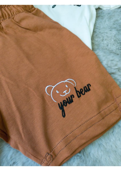 Ayıcıklı Your Bear Erkek Polo Yaka Tişört-Şort Alt Üst Erkek Bebek/çocuk 9-24 Ay Takım modelleri