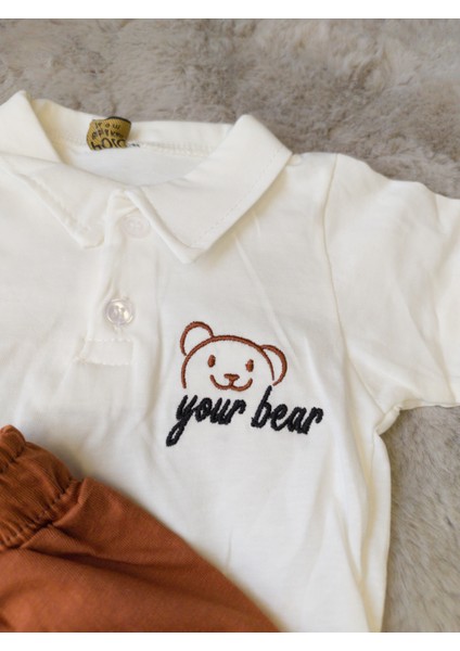 Ayıcıklı Your Bear Erkek Polo Yaka Tişört-Şort Alt Üst Erkek Bebek/çocuk 9-24 Ay Takım fırsatları