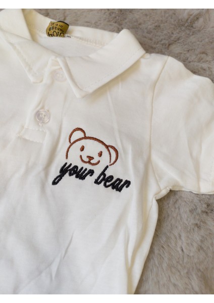 Ayıcıklı Your Bear Erkek Polo Yaka Tişört-Şort Alt Üst Erkek Bebek/çocuk 9-24 Ay Takım indirimleri