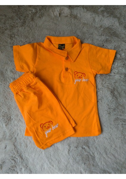 Ayıcıklı Your Bear Erkek Polo Yaka Tişört-Şort Alt Üst Erkek Bebek/çocuk 9-24 Ay Takım
