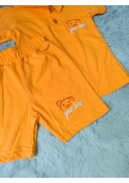 Ayıcıklı Your Bear Erkek Polo Yaka Tişört-Şort Alt Üst Erkek Bebek/çocuk 9-24 Ay Takım fiyatları