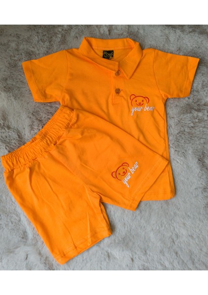 Ayıcıklı Your Bear Erkek Polo Yaka Tişört-Şort Alt Üst Erkek Bebek/çocuk 9-24 Ay Takım fırsatları