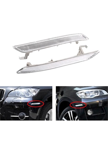 Sol Sağ 1 Çift Şeffaf Beyaz Yan Işaretleyici Reflektör 63147187087 63147187088 Bmw X5 X6 E70 E71 2008- 2014 (Yurt Dışından) fırsatları