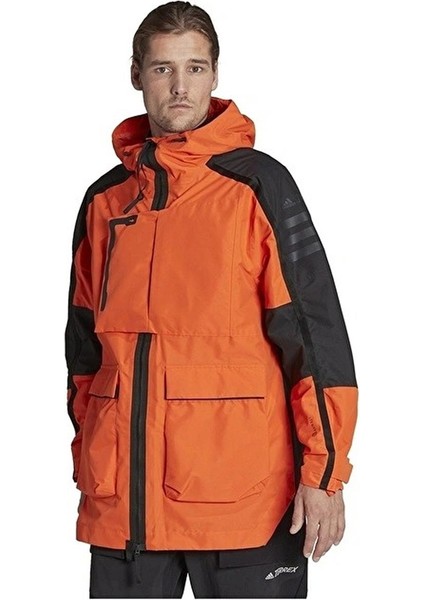 Siyah Turuncu Erkek Yağmurluk Hg8573