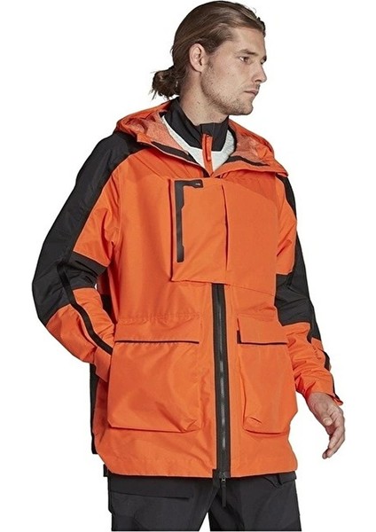 Siyah Turuncu Erkek Yağmurluk Hg8573