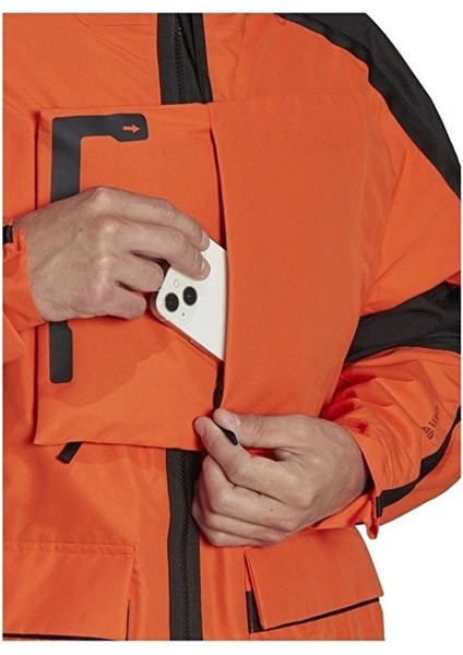 Siyah Turuncu Erkek Yağmurluk Hg8573