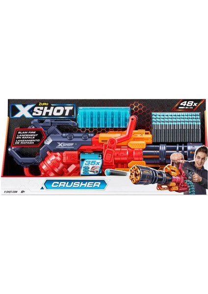 36382 Zuru X-Shot Silah Sünger Atan Excel-Crusher 48 Mermi -Sunman