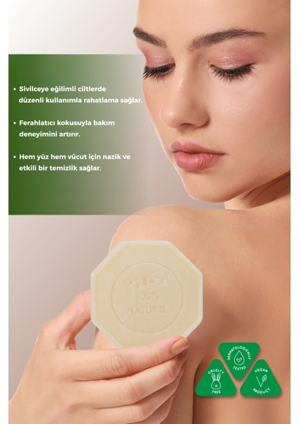 Aloe Vera Özlü Taş Sabun Nemlendirici ve Gözenek Destekleyici Bakım - 125 gr fırsatları