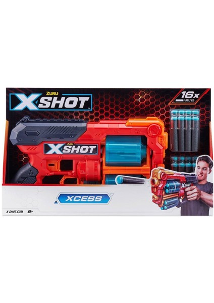 36737 Zuru x Shot Sünger Atan Excel-Xcess 16 Mermili Silah