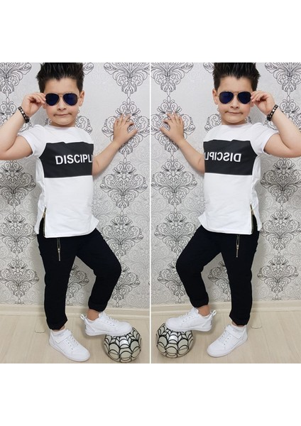 Fermuar Detay Tişört ve Kot Pantolon Takım fiyatları